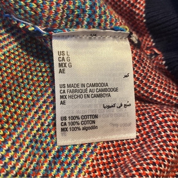 Club Room Mens Cozy Fair Isle Button Up Cardigan Navy Size L - Picture 7 of 7